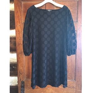 Style and Co Black Polka Dot Dress